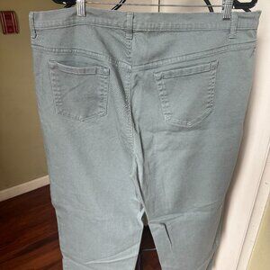 GLORIA VANDERBILT AMANDA JEANS SIZE 22W S NW SWEET BASIL COLOR STRETCH